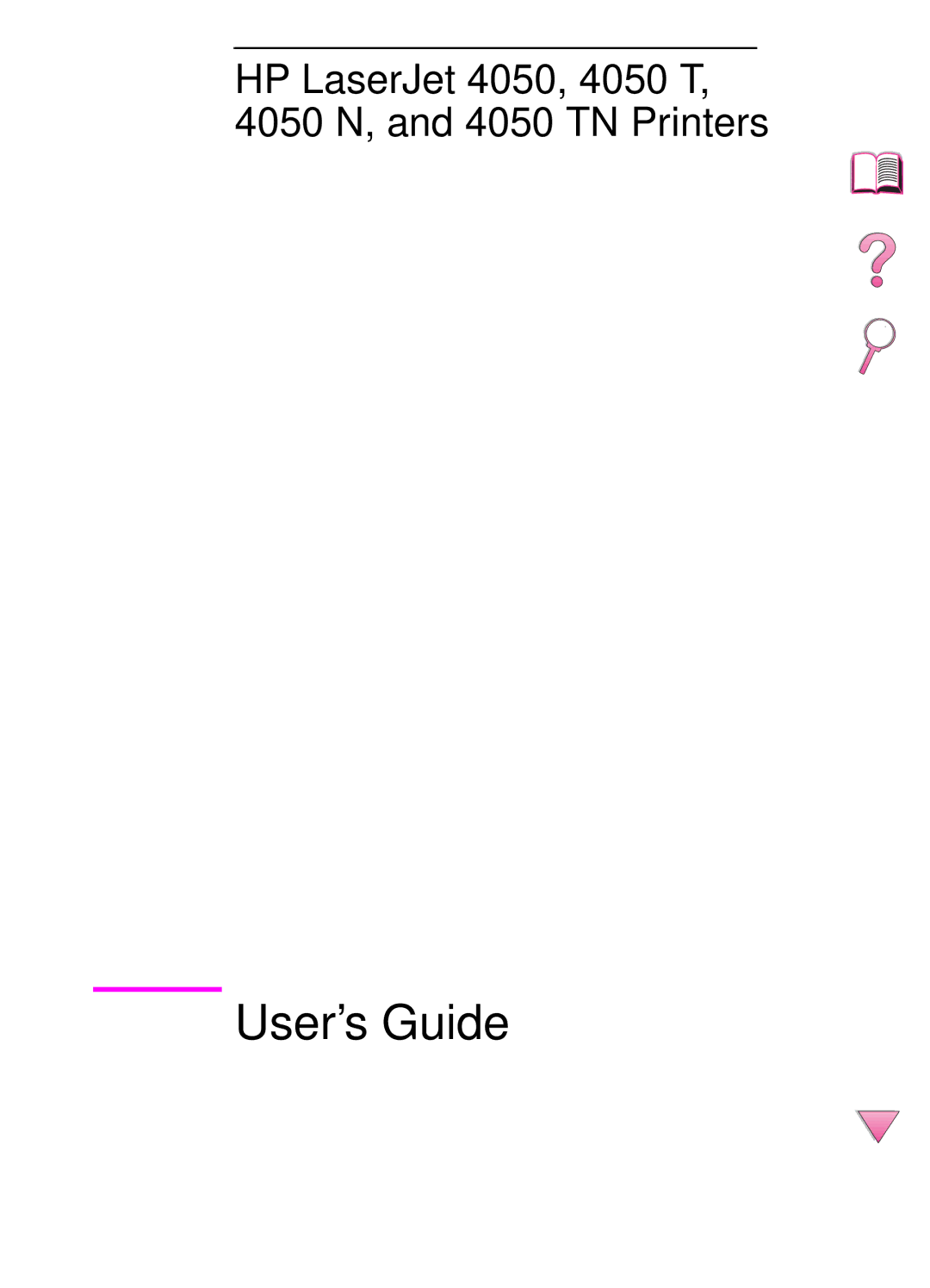 HP 4050 manual User’s Guide 
