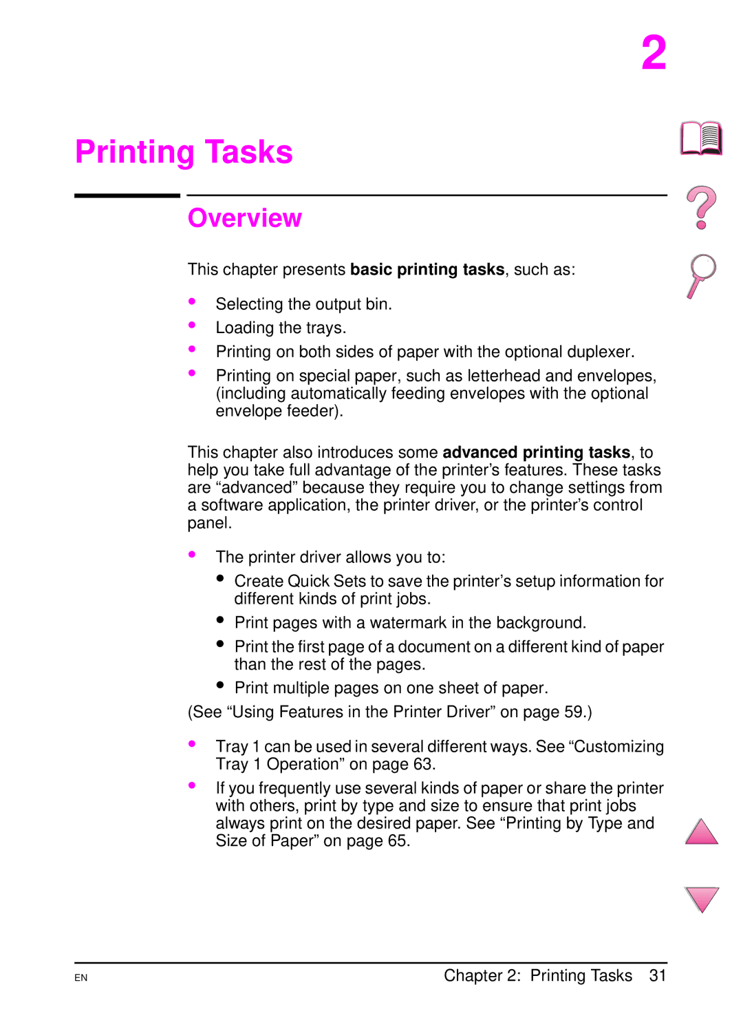 HP 4050 manual Printing Tasks 