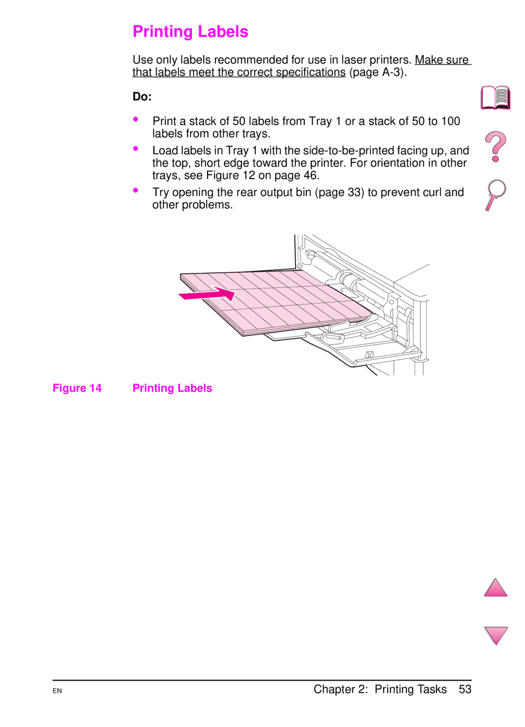 HP 4050 manual Printing Labels 