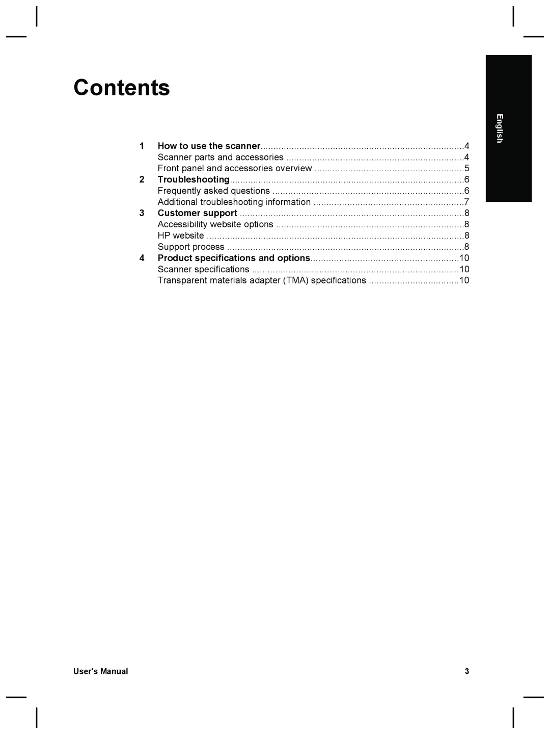 HP 4070 manual Contents 