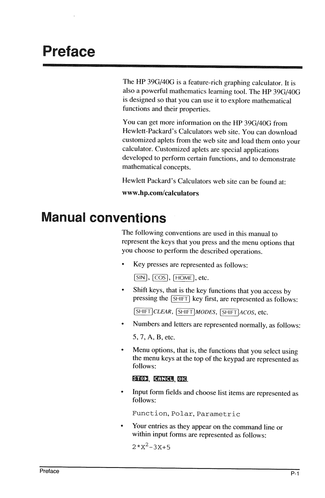 HP 40g Graphing manual 