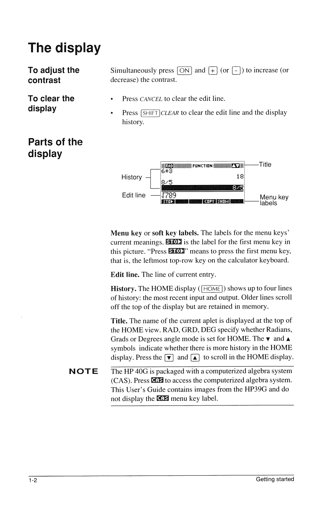 HP 40g Graphing manual 