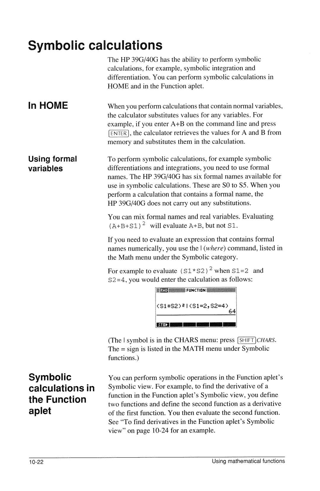HP 40g Graphing manual 