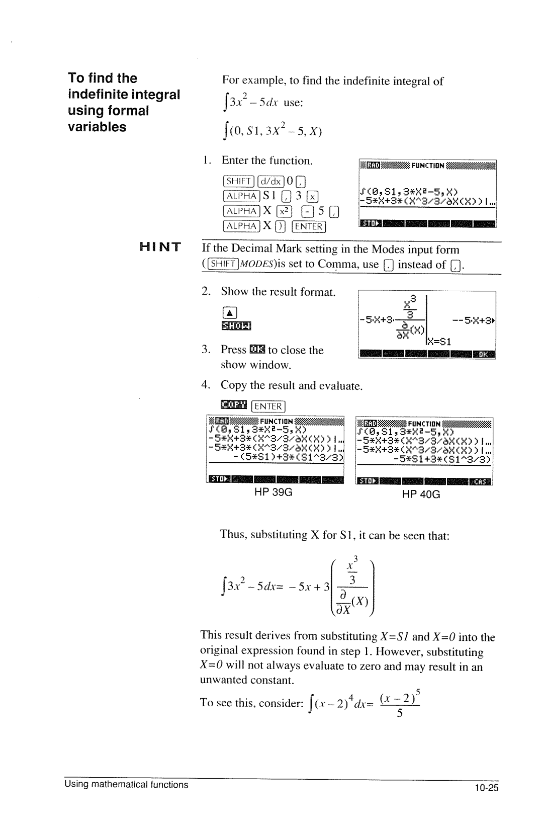 HP 40g Graphing manual 