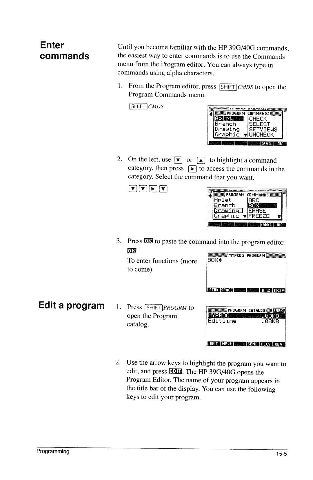 HP 40g Graphing manual 