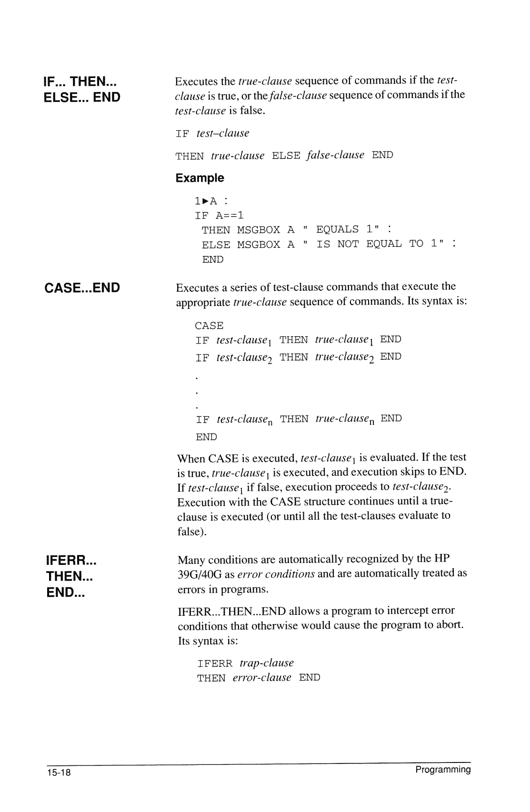 HP 40g Graphing manual 