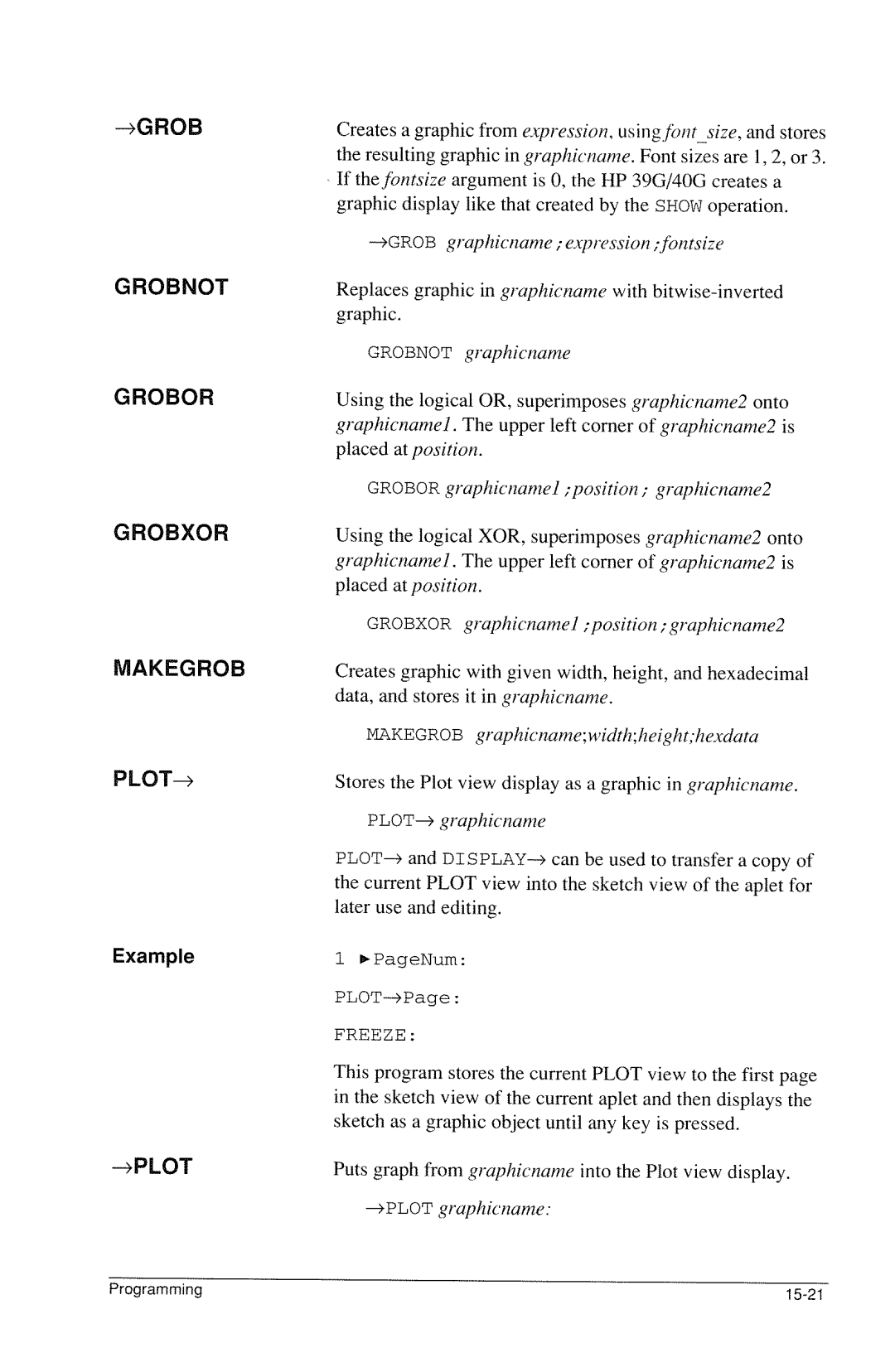 HP 40g Graphing manual 