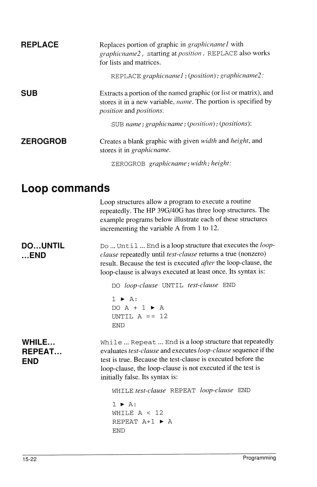 HP 40g Graphing manual 