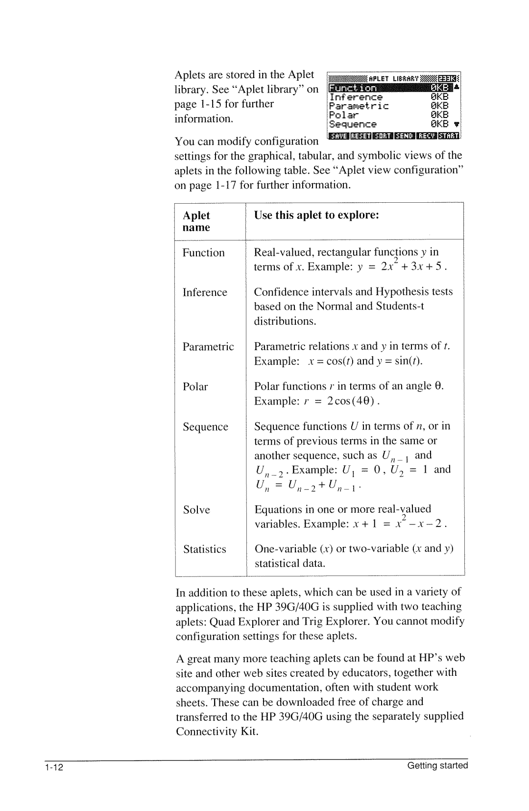 HP 40g Graphing manual 