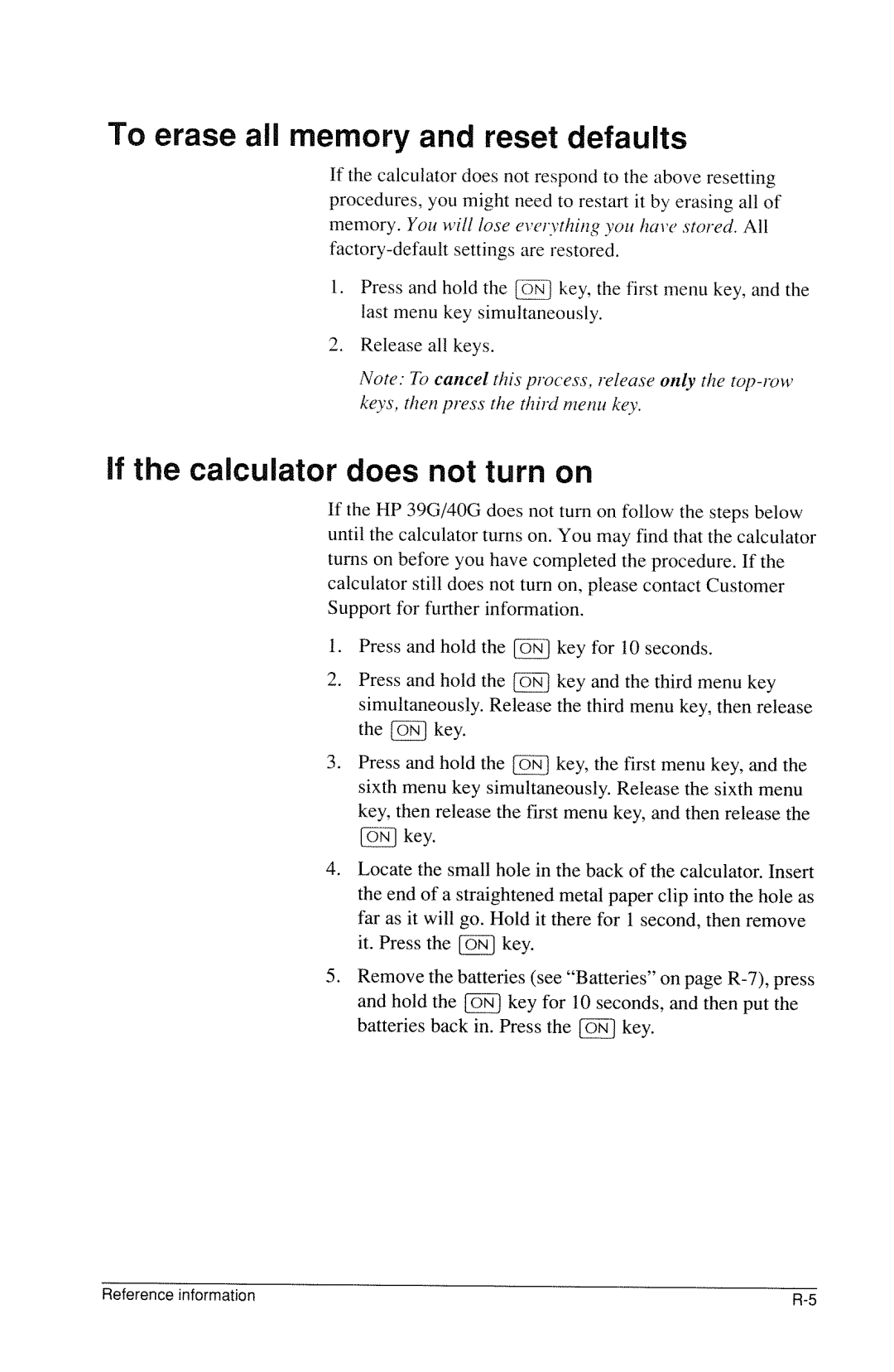 HP 40g Graphing manual 