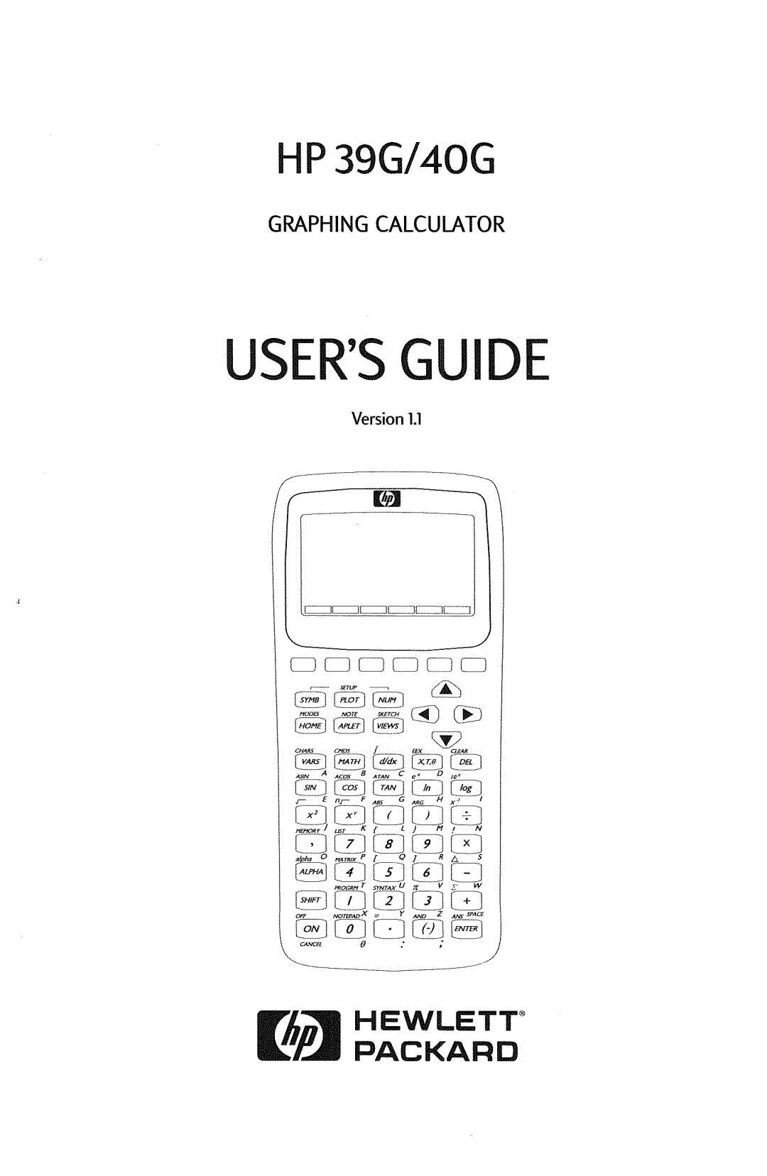HP 40g Graphing manual 