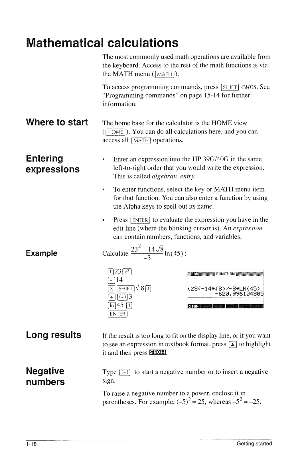 HP 40g Graphing manual 