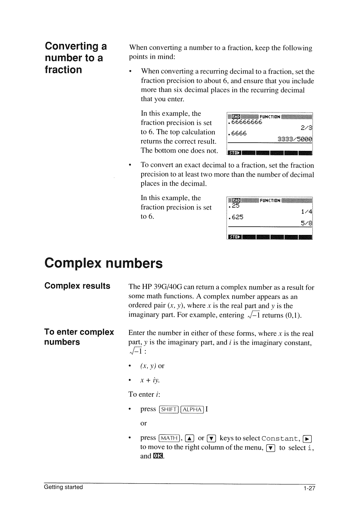 HP 40g Graphing manual 