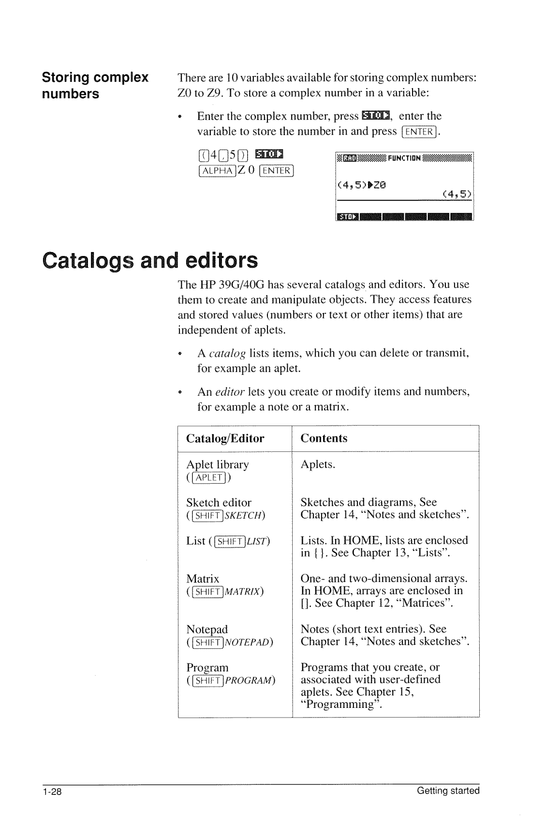 HP 40g Graphing manual 