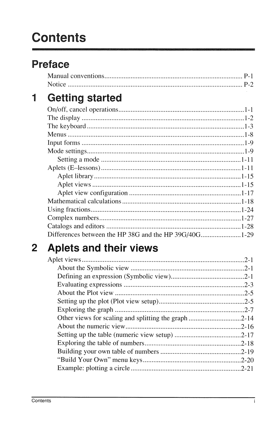 HP 40g Graphing manual 