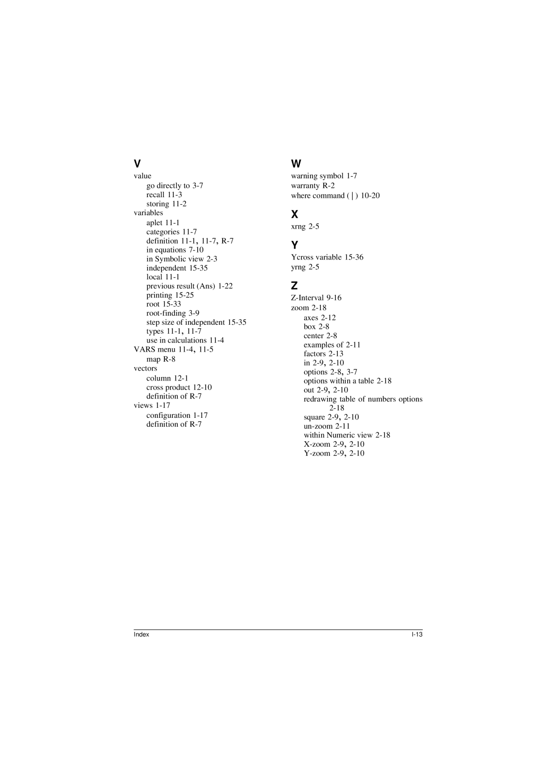 HP 40G manual Index 