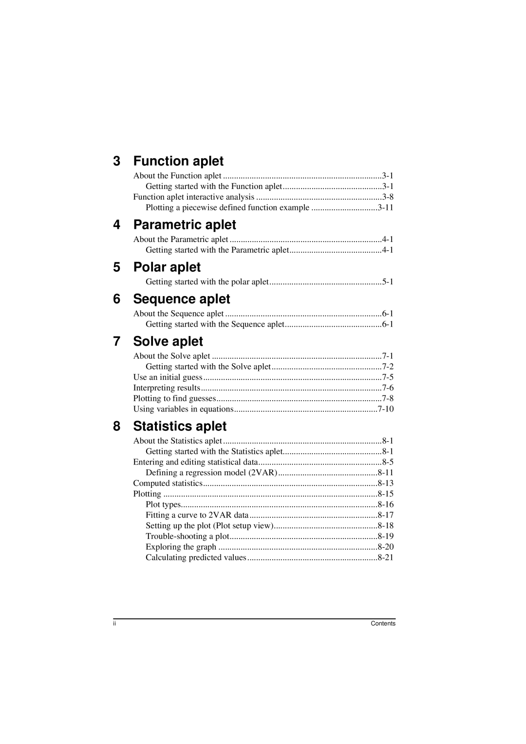 HP 40G manual Parametric aplet 