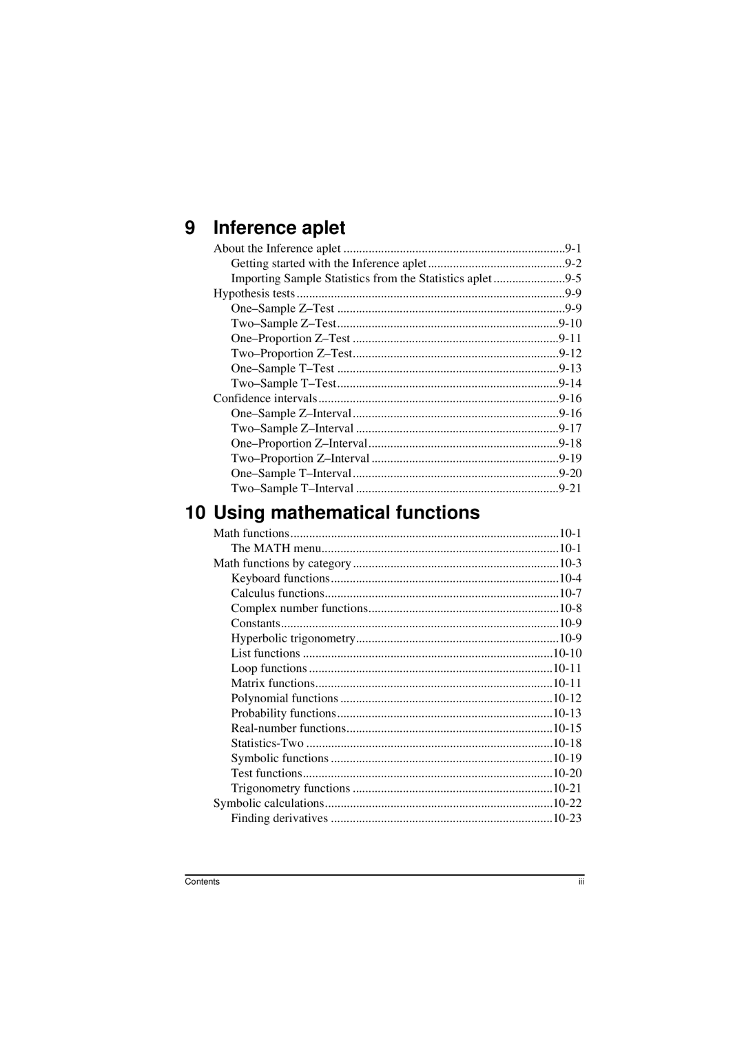 HP 40G manual Inference aplet, Importing Sample Statistics from the Statistics aplet 