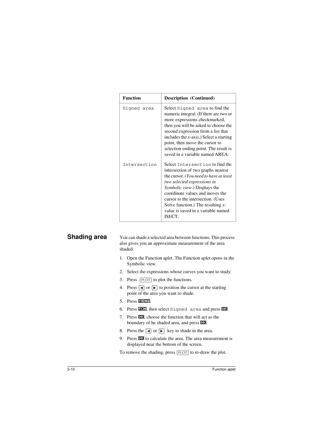 HP 40G manual Cursor. You need to have at least, Two selected expressions, Symbolic view. Displays 