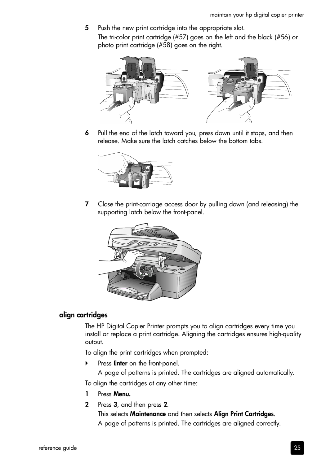 HP 410 Copier manual Align cartridges 