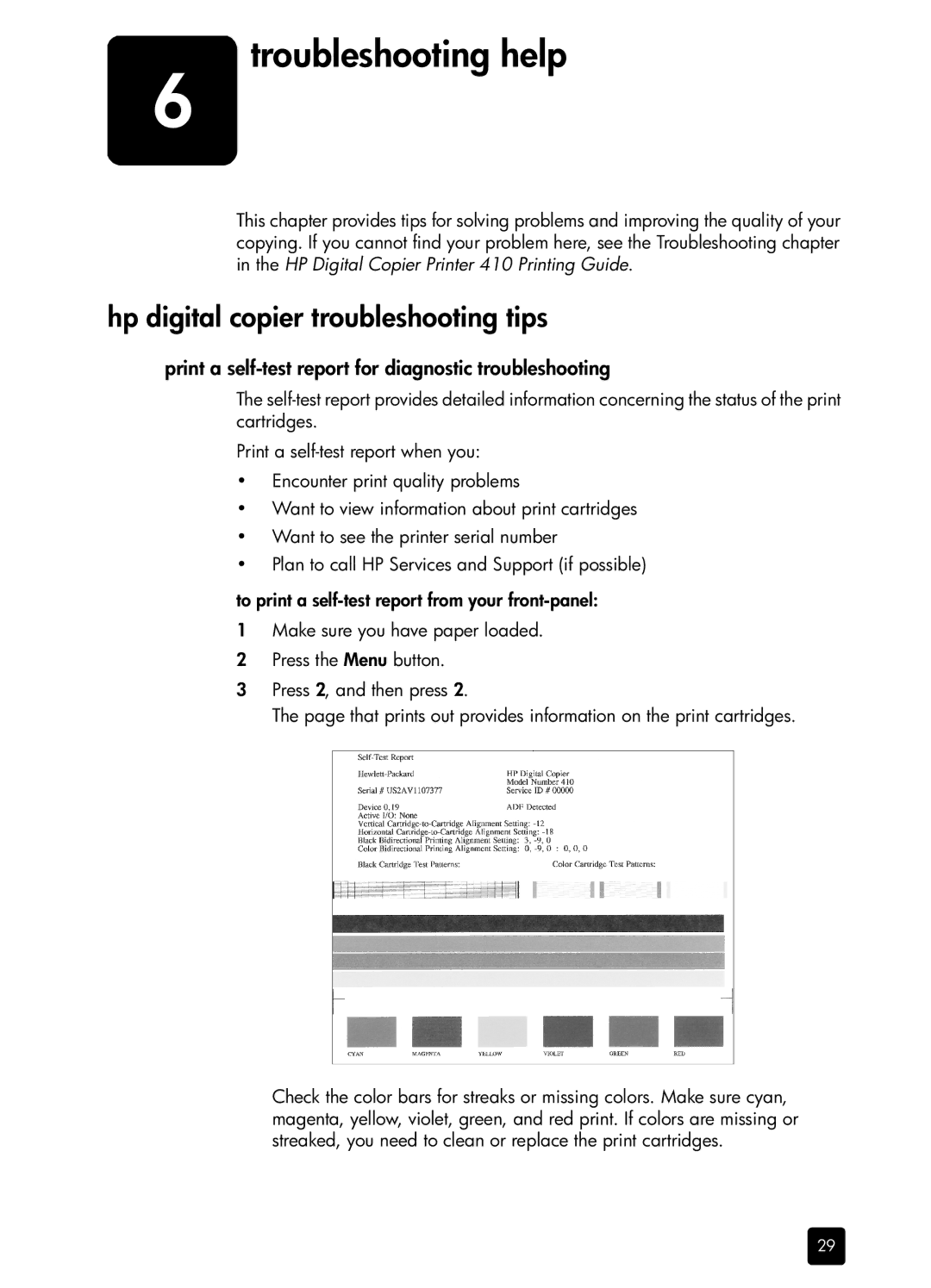 HP 410 Copier manual Troubleshooting help, Hp digital copier troubleshooting tips 