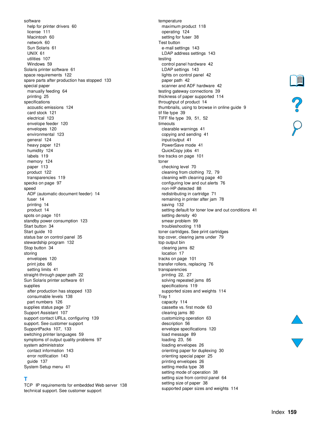 HP 4100 mfp manual Index 