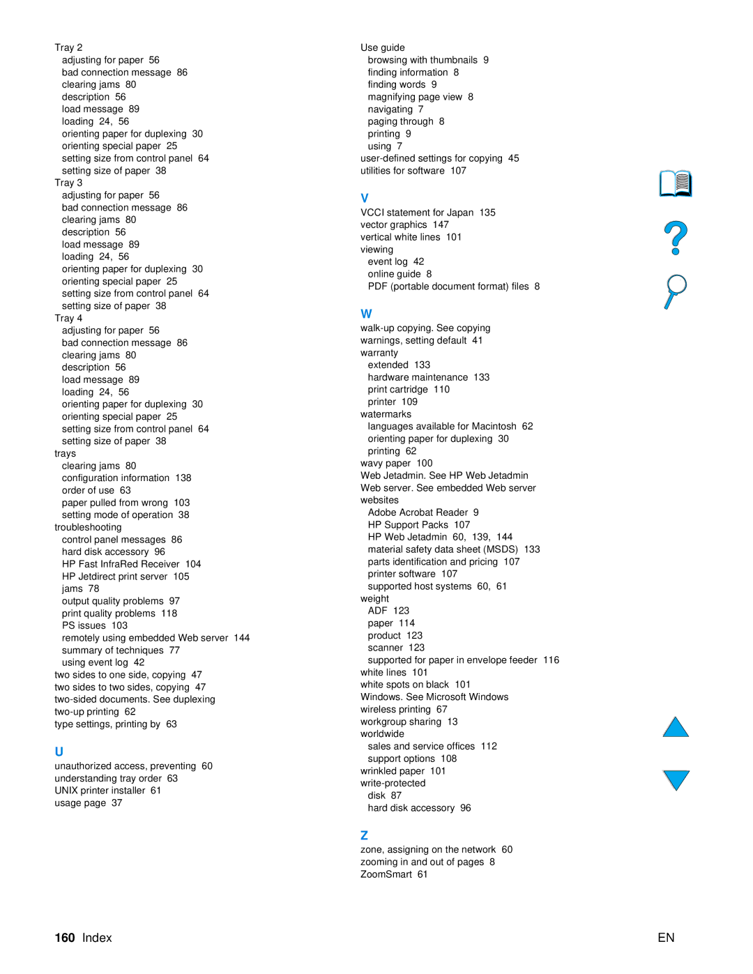 HP 4100 mfp manual Index 