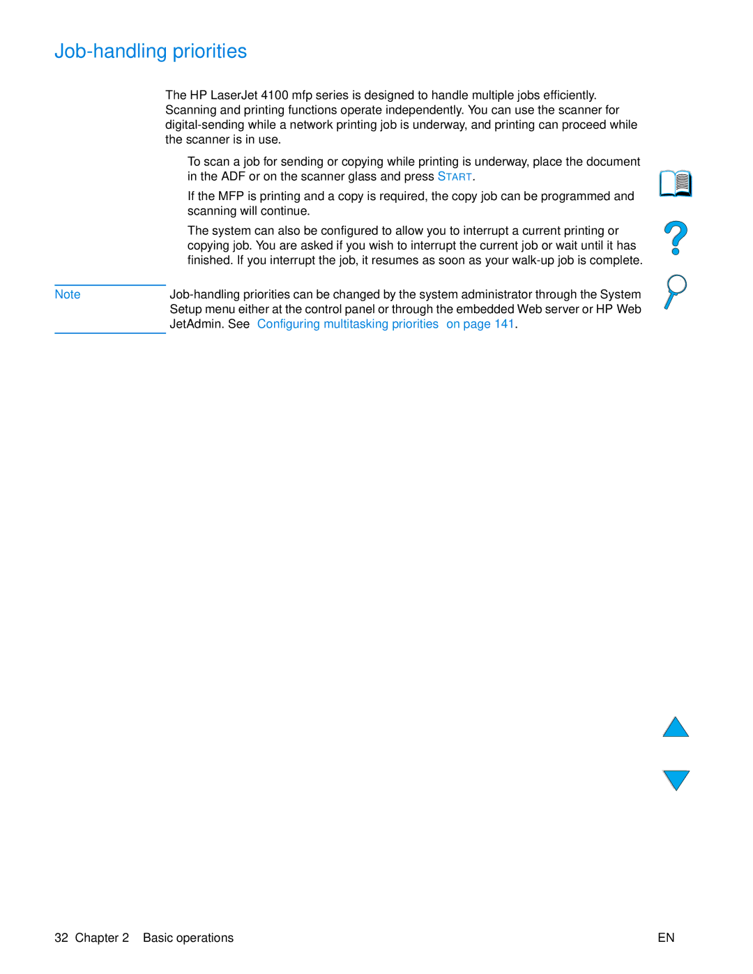 HP 4100 mfp manual Job-handling priorities 