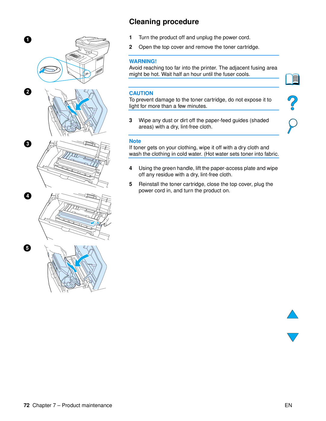 HP 4100 mfp manual Cleaning procedure 