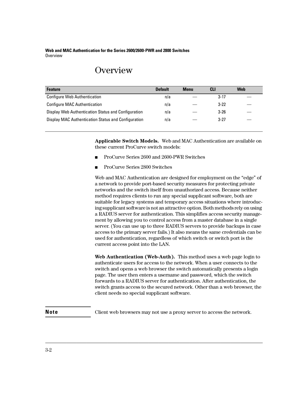 HP 6108, 4100gl, 2650 (J4899A/B), 2626 (J4900A/B), 2600-PWR manual Overview 