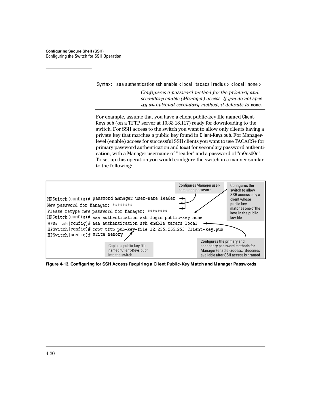 HP 4100gl manual Configures 