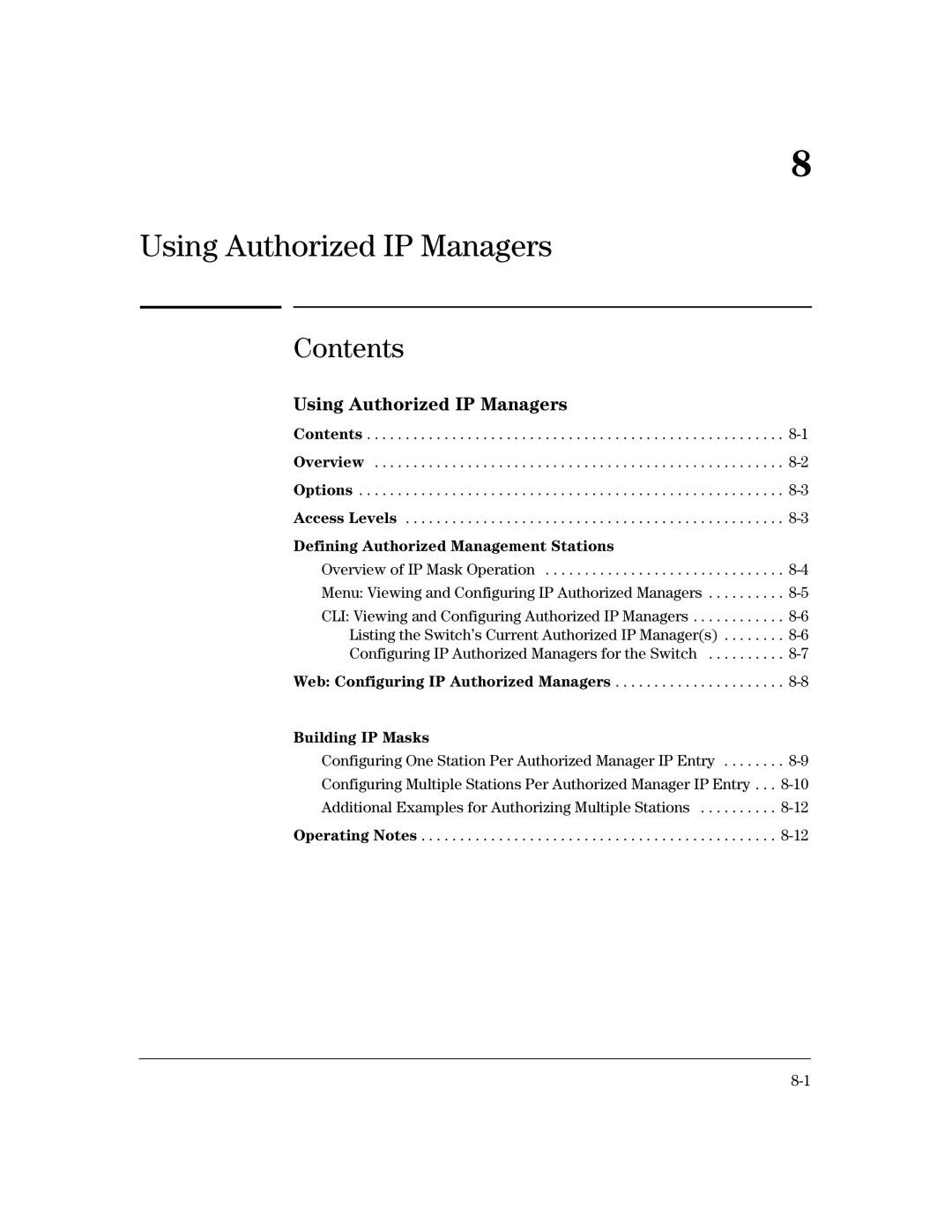 HP 4100gl manual Using Authorized IP Managers , Building IP Masks 