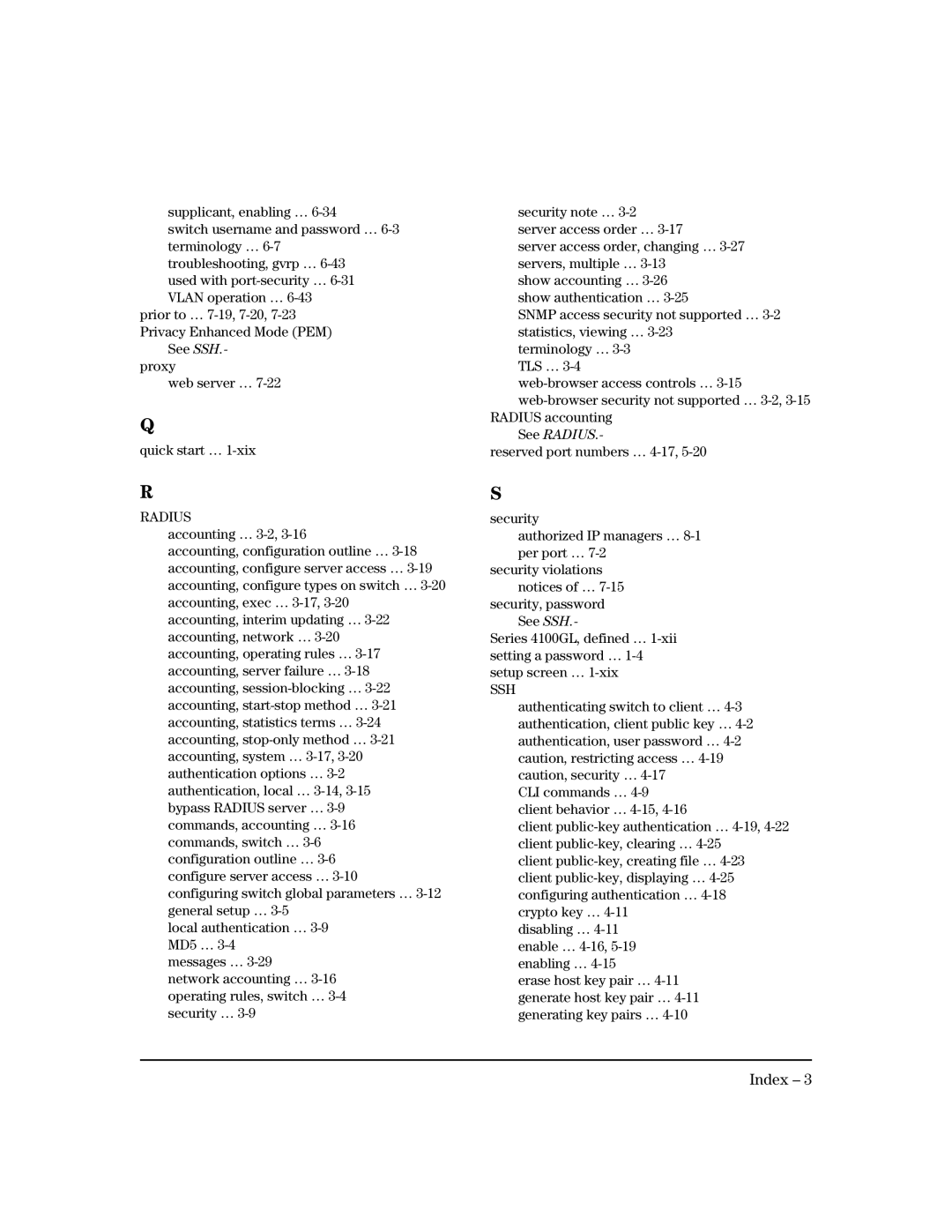 HP 4100gl manual See SSH.­ proxy Web server … Quick start … 