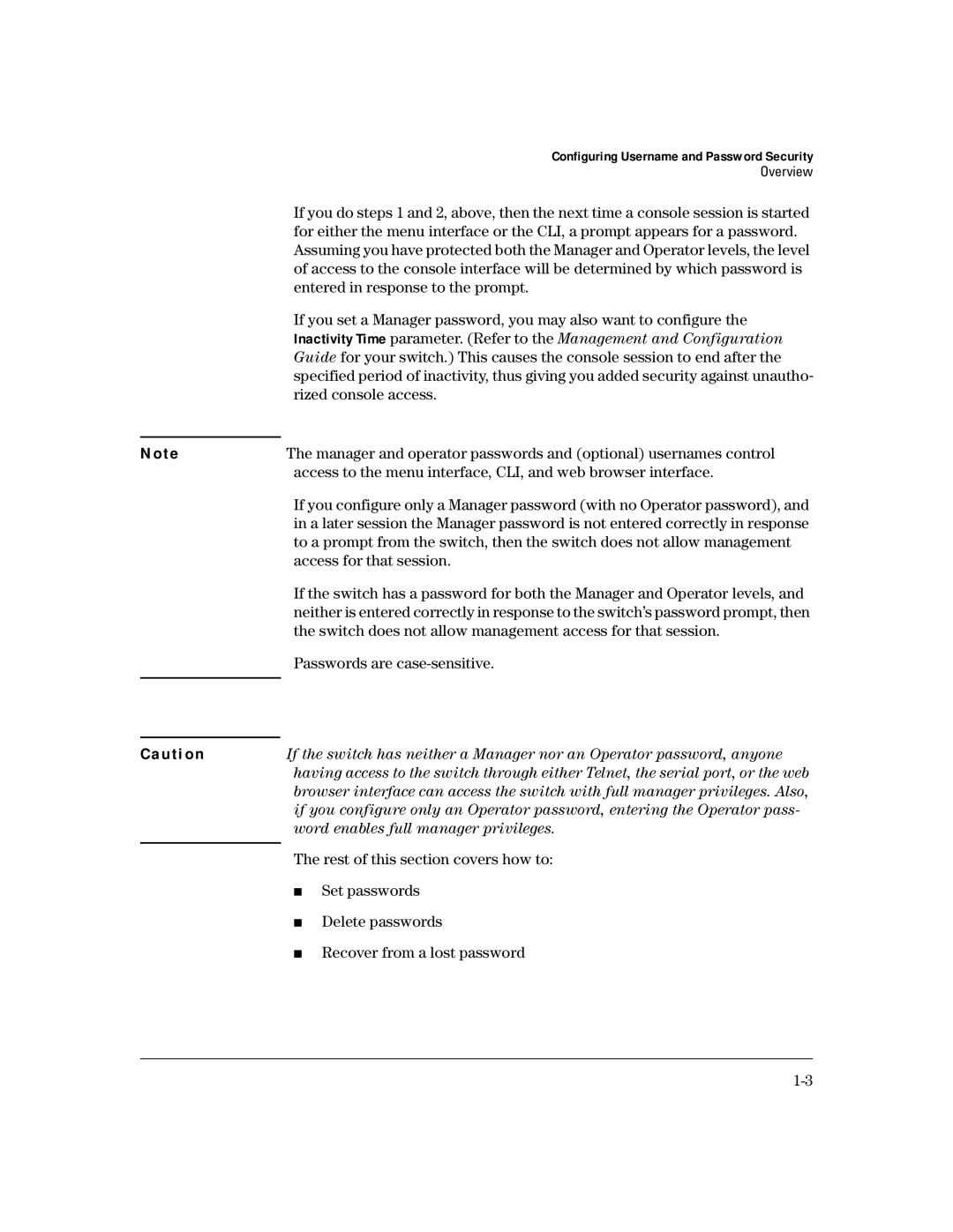 HP 4100gl manual Passwords are case-sensitive 