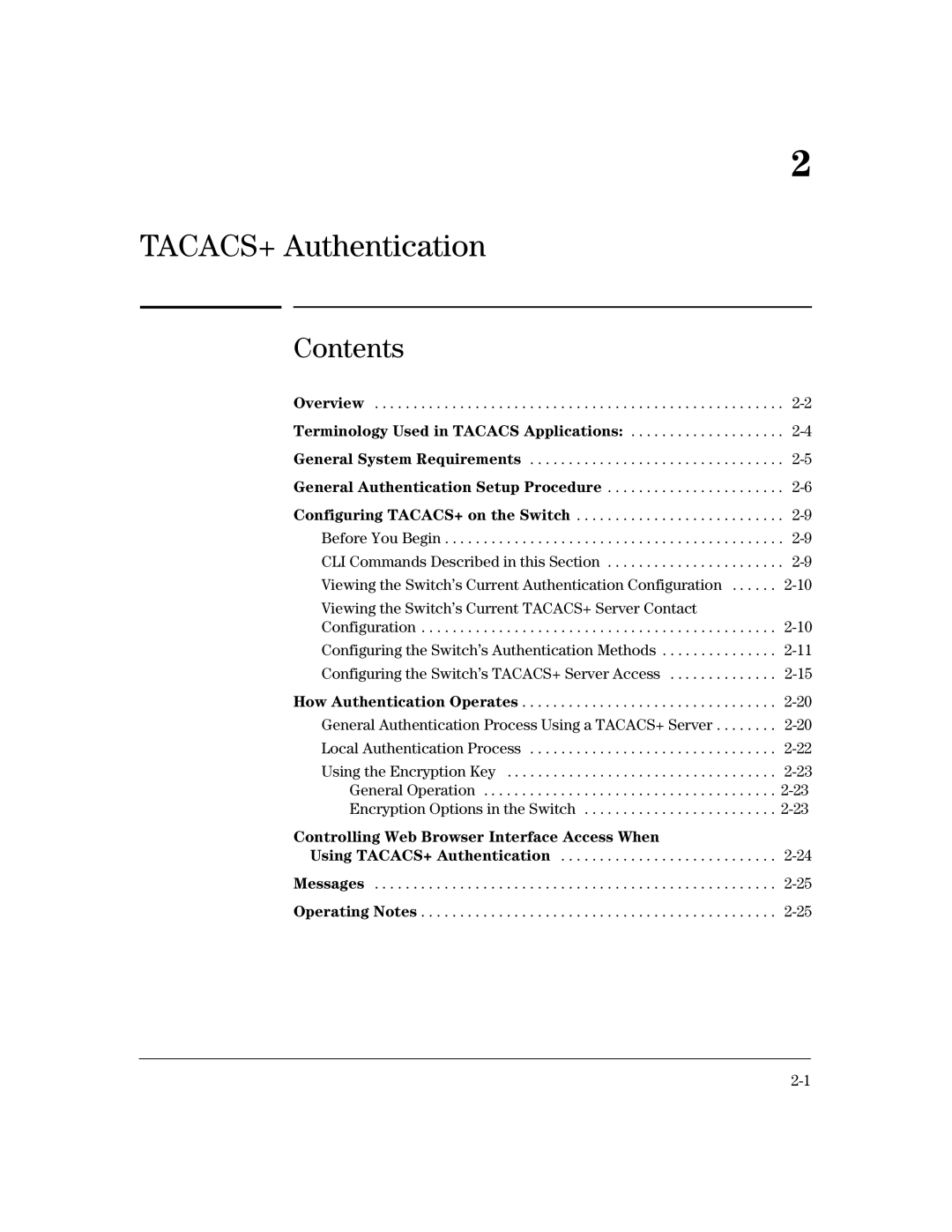 HP 4100gl manual Using TACACS+ Authentication Messages Operating Notes 