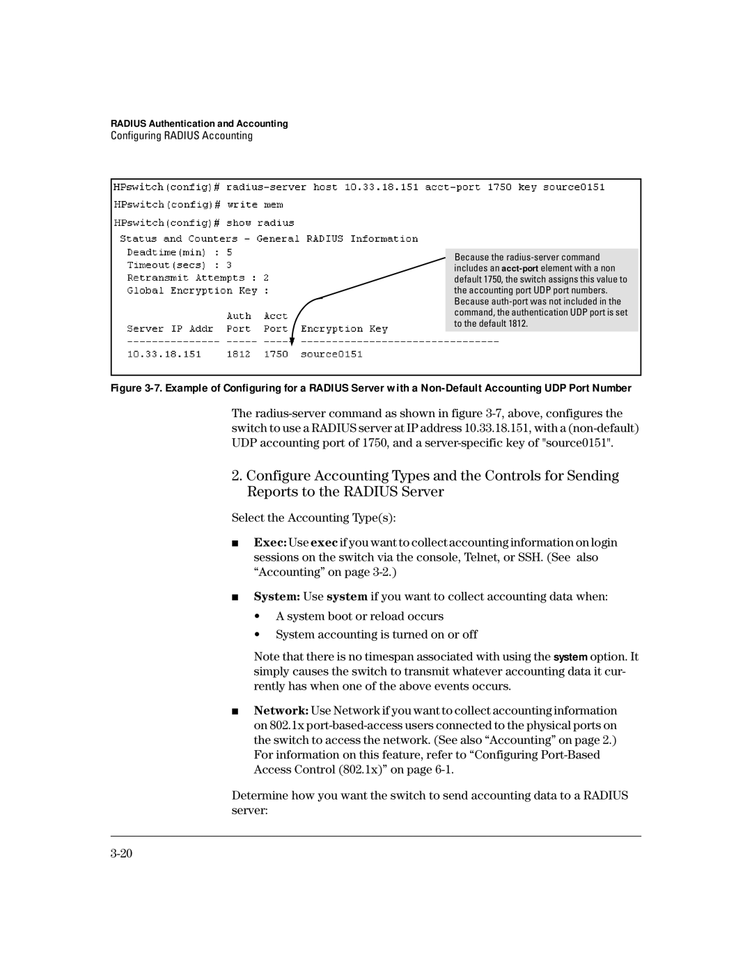 HP 4100gl manual Radius Authentication and Accounting 