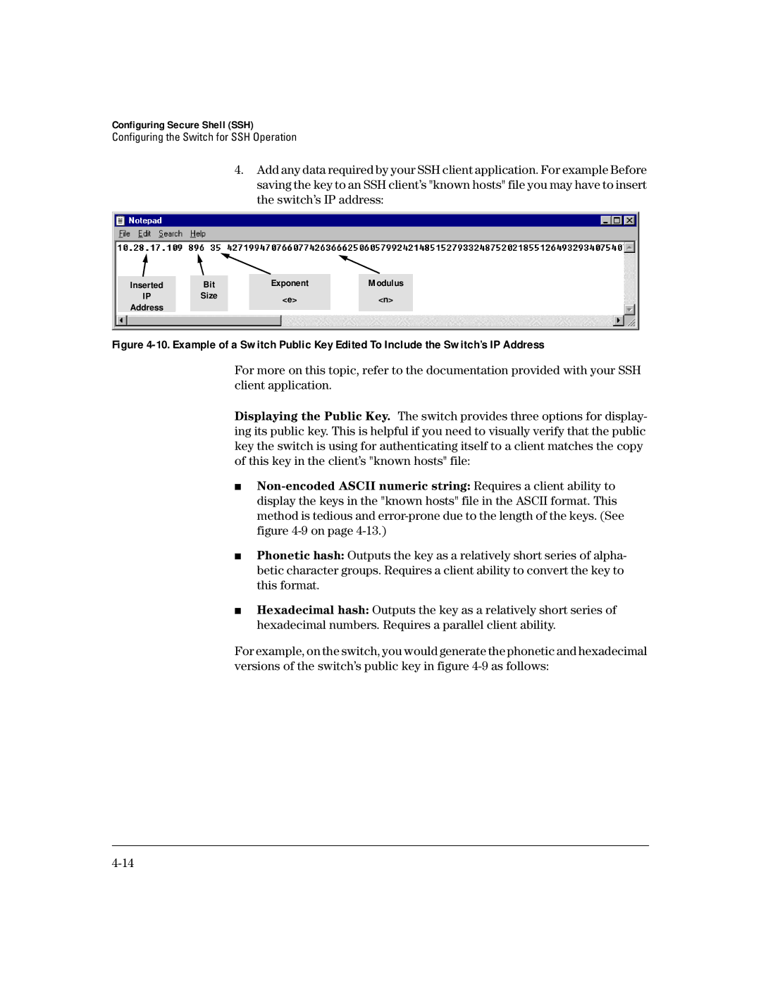 HP 4100gl manual Inserted Bit Exponent Modulus 