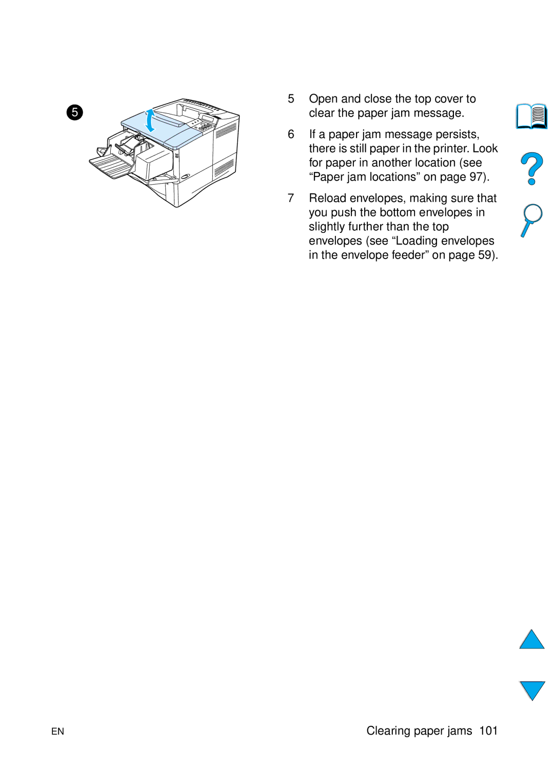 HP 4100N, 4100TN manual Open and close the top cover to 