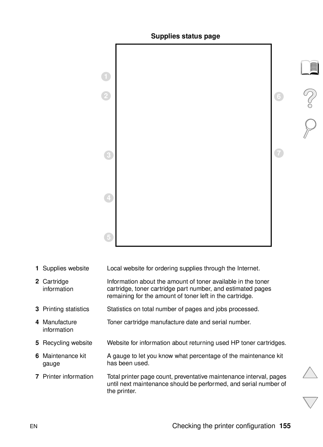 HP 4100N, 4100TN manual Supplies status 