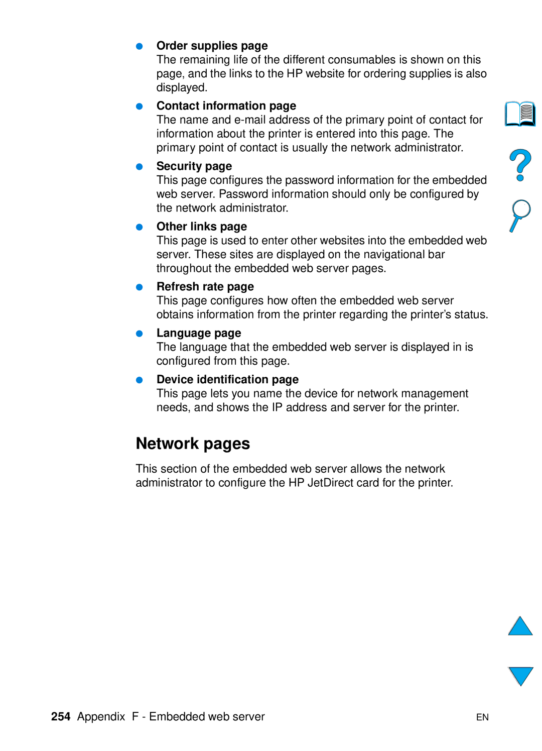 HP 4100TN, 4100N manual Network pages 