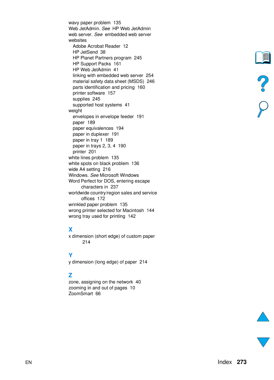 HP 4100N, 4100TN manual Index 