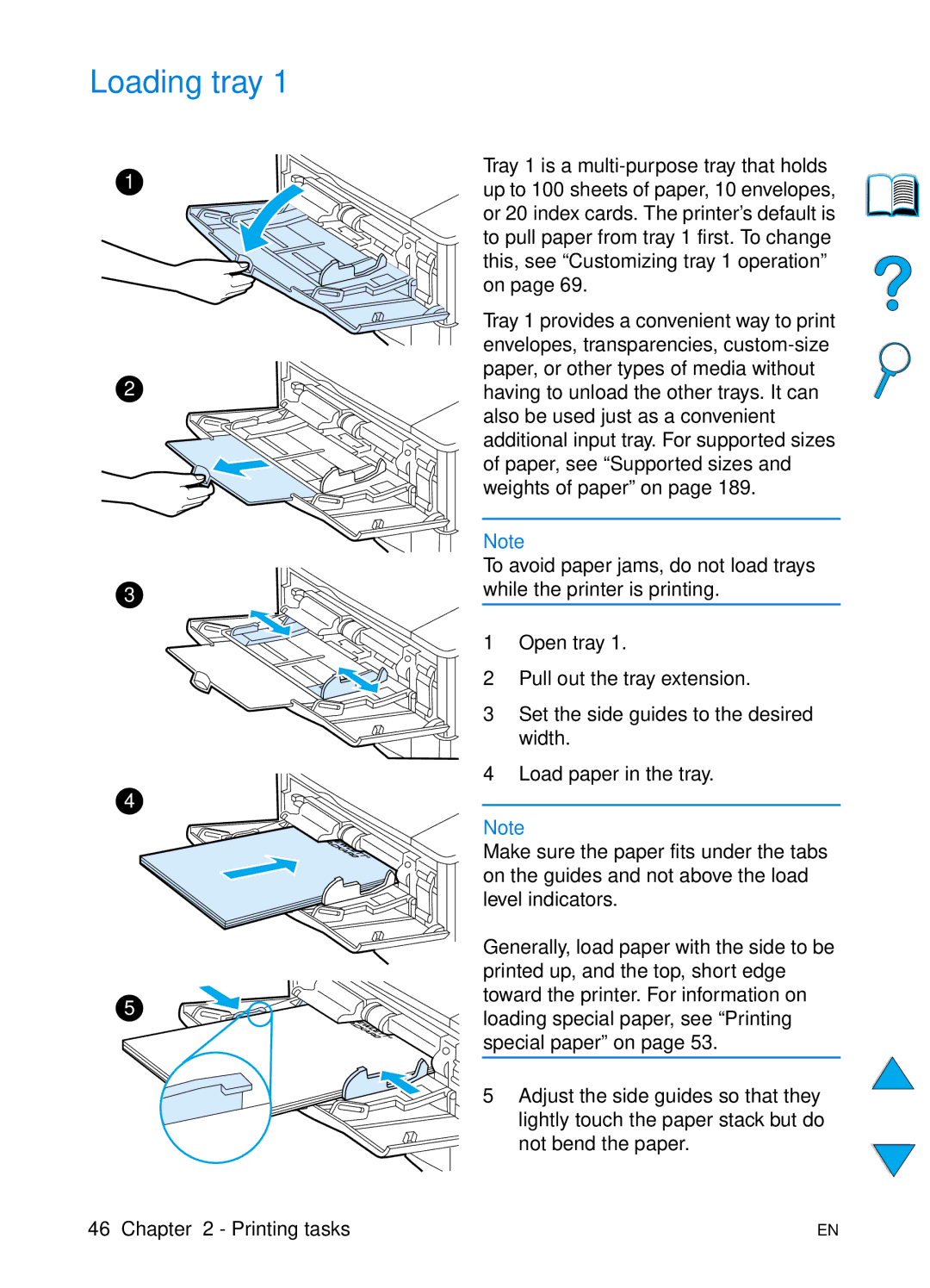 HP 4100TN, 4100N manual Loading tray 