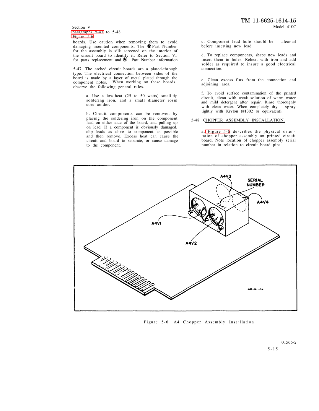 HP 410C manual Chopper Assembly Installation 