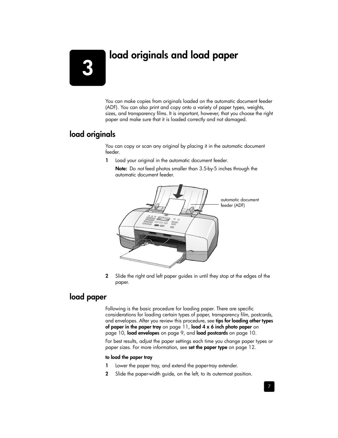 HP 4110v, 4110xi manual Load originals and load paper, Load paper 