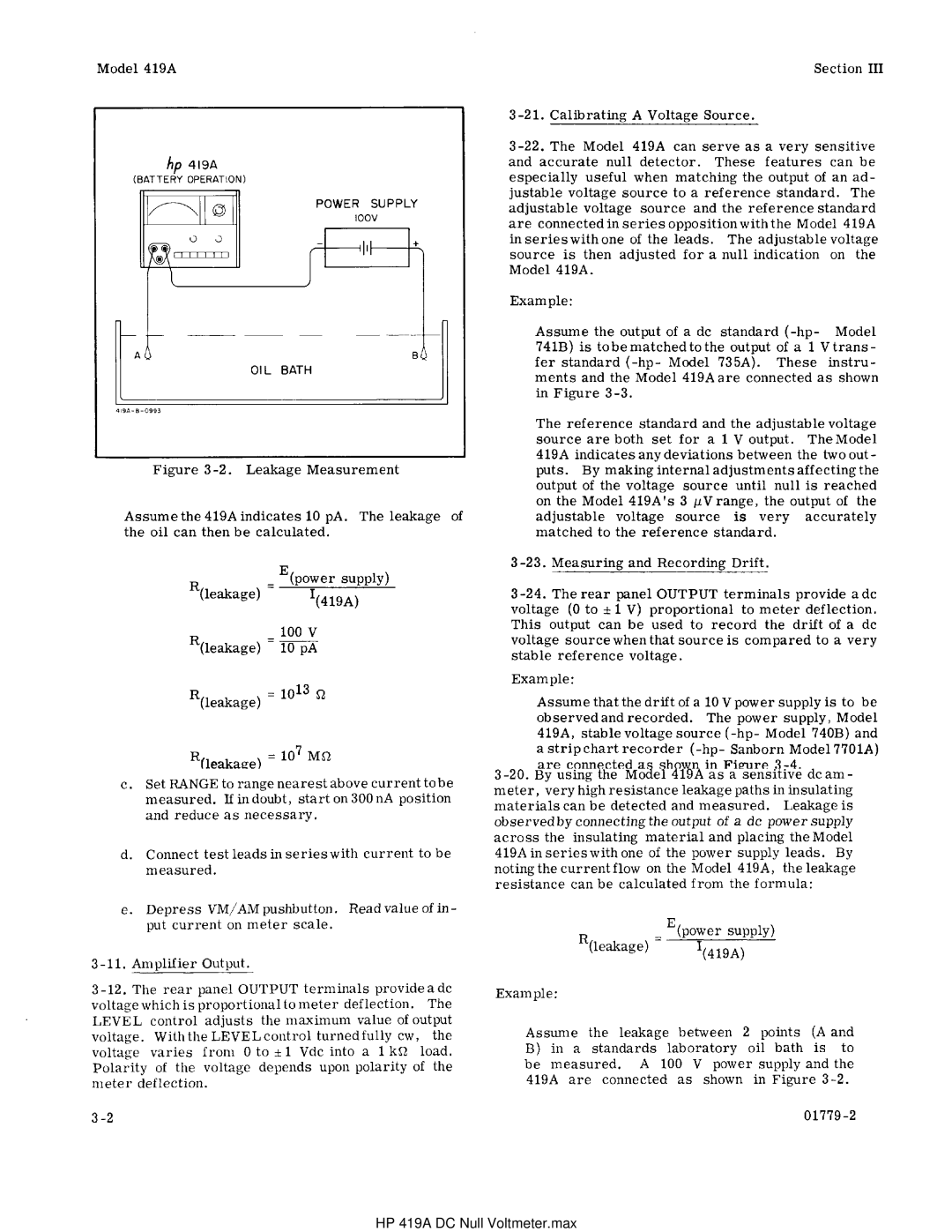 HP manual HP 419A DC Null Voltmeter.max 