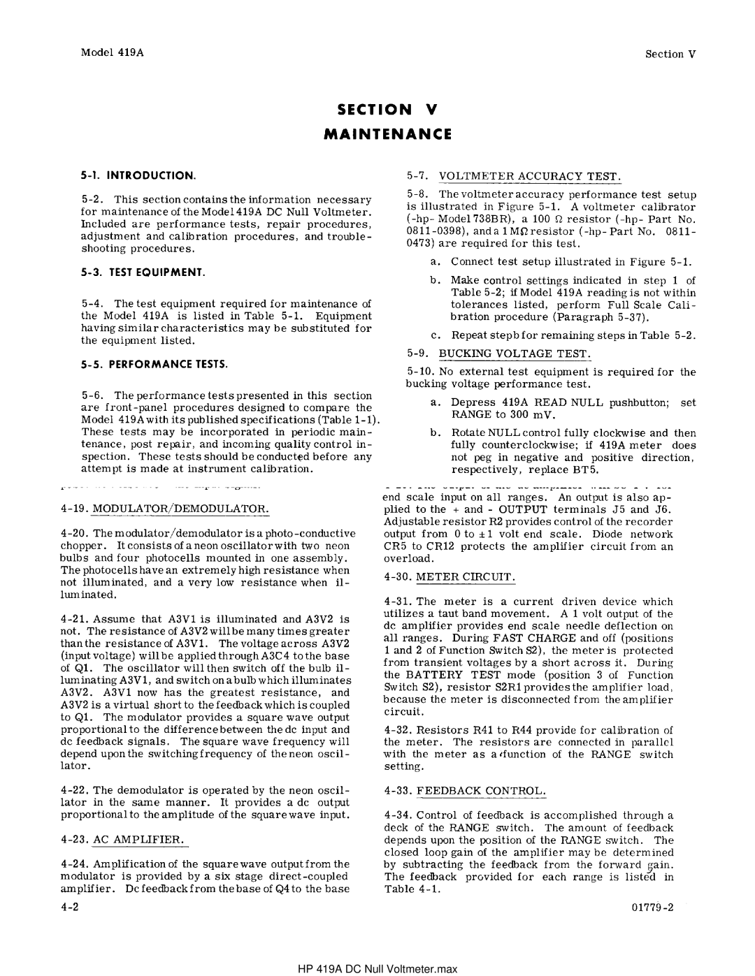 HP manual HP 419A DC Null Voltmeter.max 
