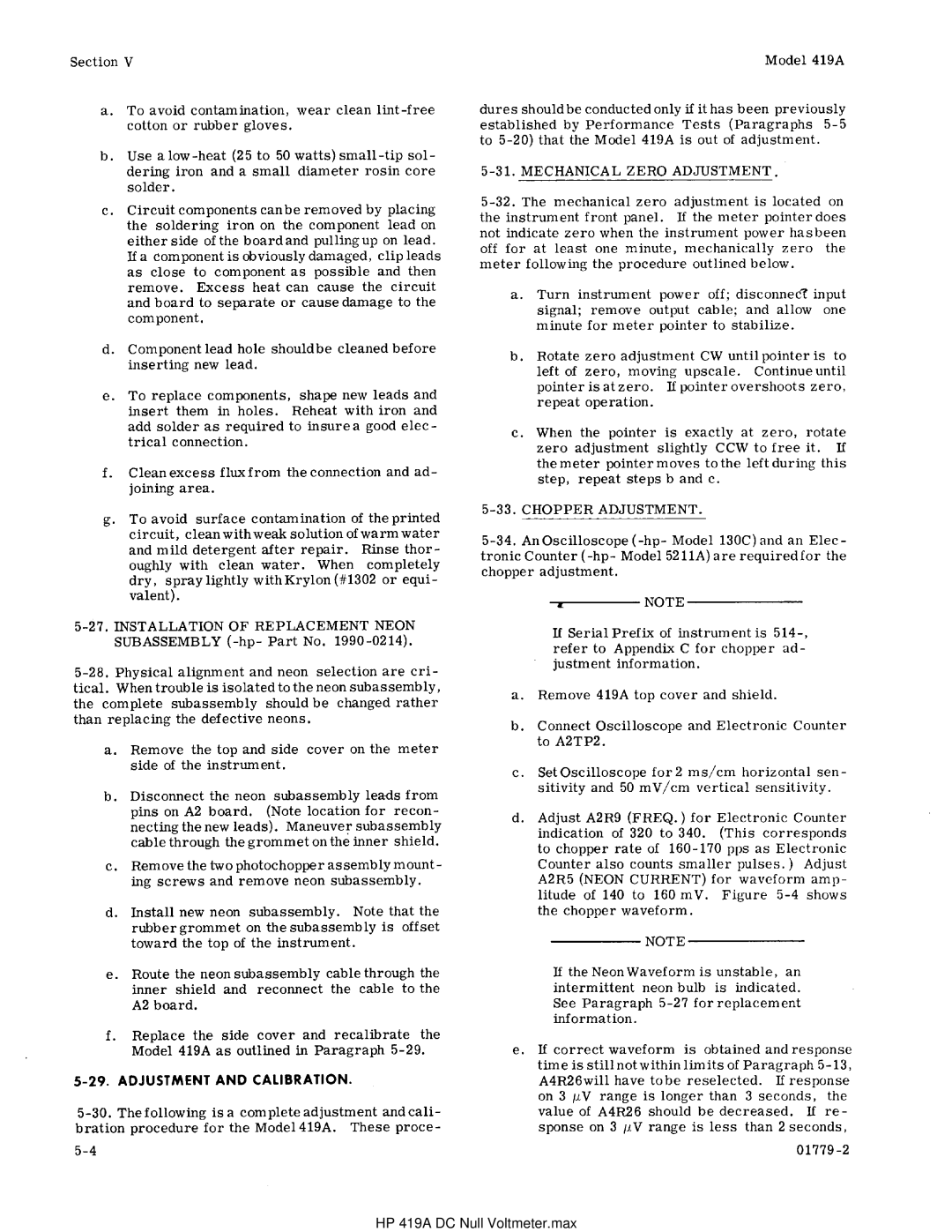 HP manual HP 419A DC Null Voltmeter.max 