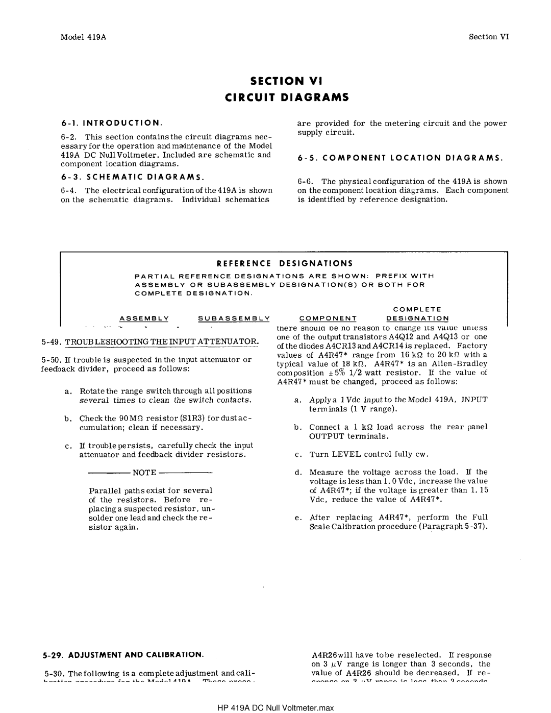 HP manual HP 419A DC Null Voltmeter.max 