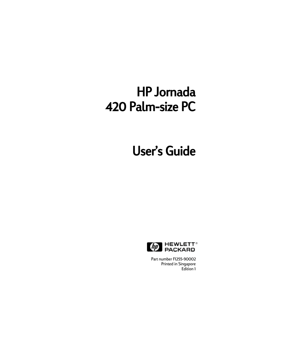 HP 420 manual User’s Guide 