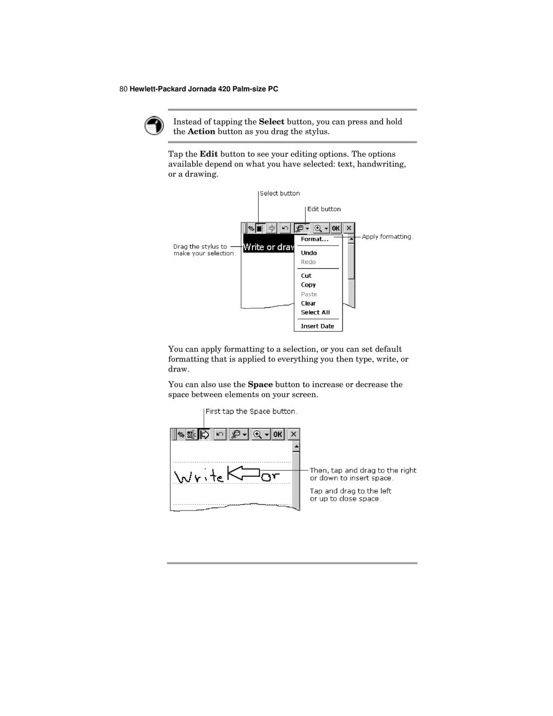 HP manual Hewlett-Packard Jornada 420 Palm-size PC 